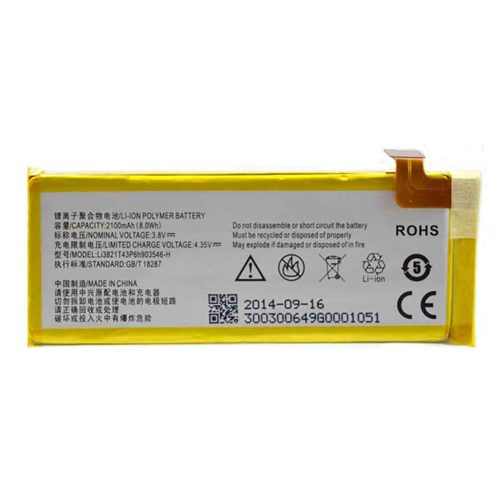 Batería para li3821t43p6h903546-h